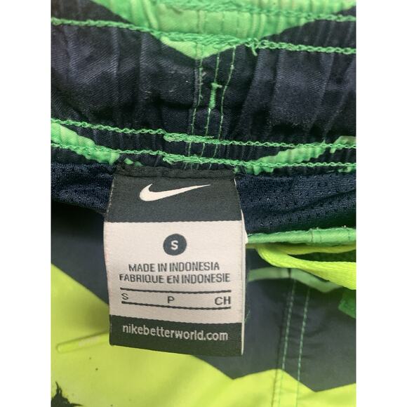 Nike Men’s Green Tropical Palm Print Board Shorts S – Swim Trunks Quick Dry - Picture 3 of 4